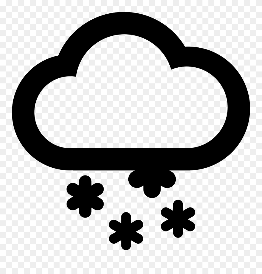 Cloudy Clipart Snow Cloud - Snow Weather Icon Png Transparent Png