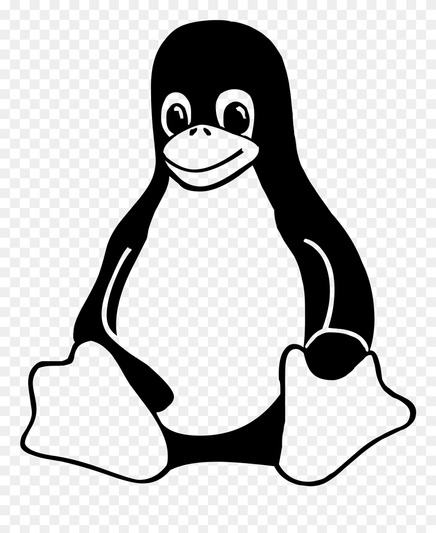 Linux Logo Png - Linux Logo White Png Clipart