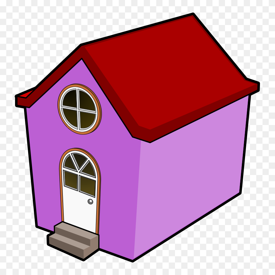Animated Pictures Of Houses - Purple And Red House Clipart