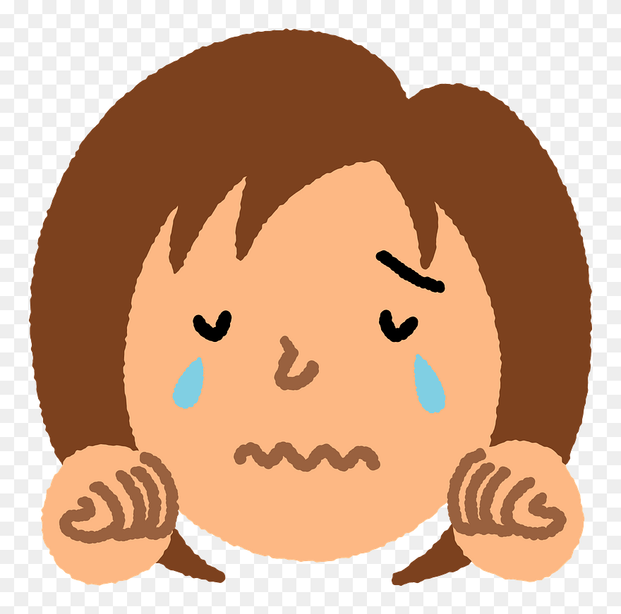 Woman Crying Tears Clipart - フリー 素材 イラスト 悲しい - Png Download
