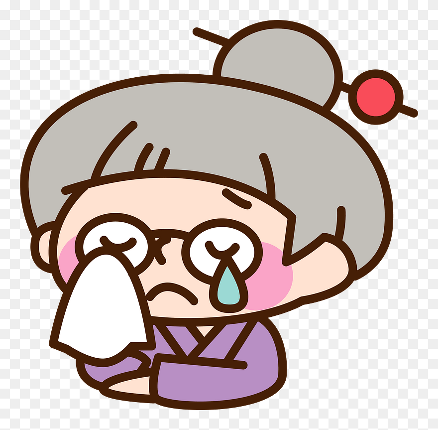Grandmother Crying Clipart - Png Download