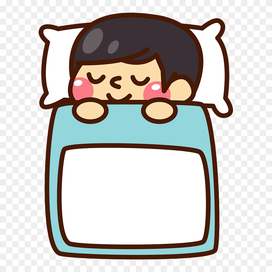 Little Boy Child Sleeping Clipart - Bed Time Clip Art - Png Download