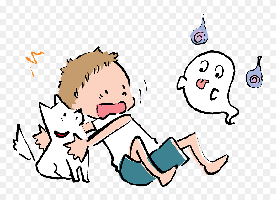 Ghost Little Boy Clipart - お化け が 怖い イラスト - Png Download