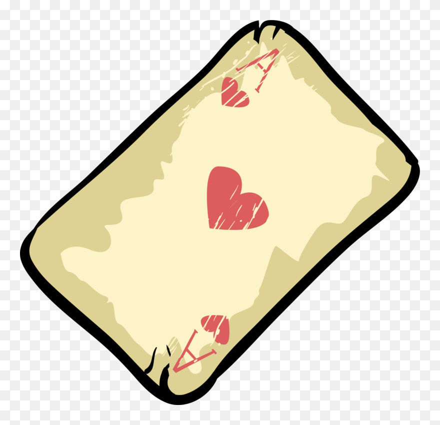 Yellow Hand French Cards Drawn Playing - Playing Card Clipart