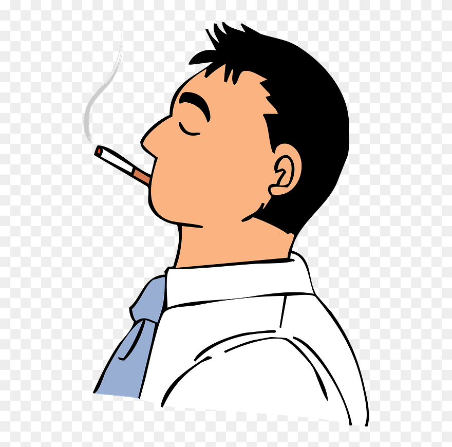 Businessman Smoking Clipart - Png Download