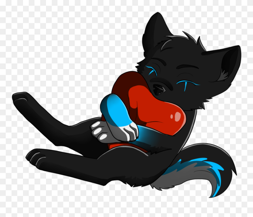 Anime Wolf With A Heart Clipart