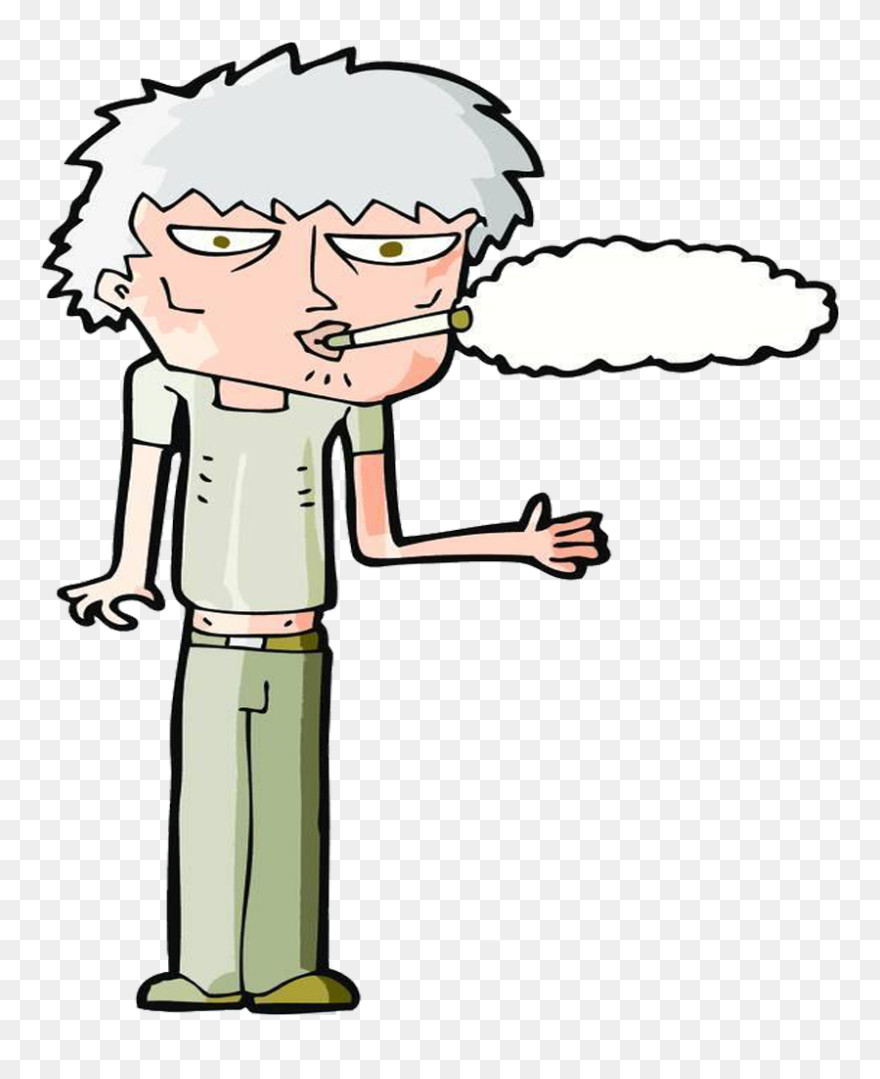 Drawn Smoking Joint Smoke - Drawing Clipart