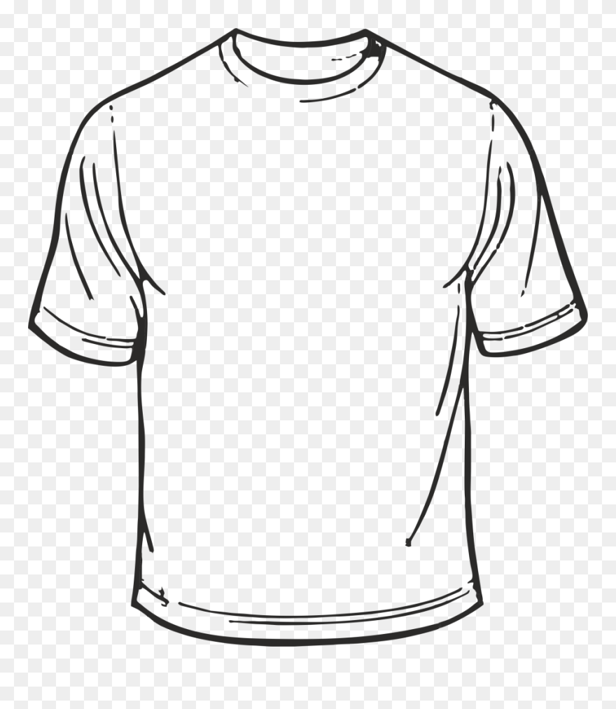 Blank Shirt Coloring Page Clipart