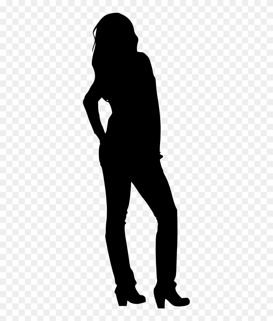 Portable Network Graphics Silhouette Clip Art Human - Woman Standing Silhouette Png Transparent Png