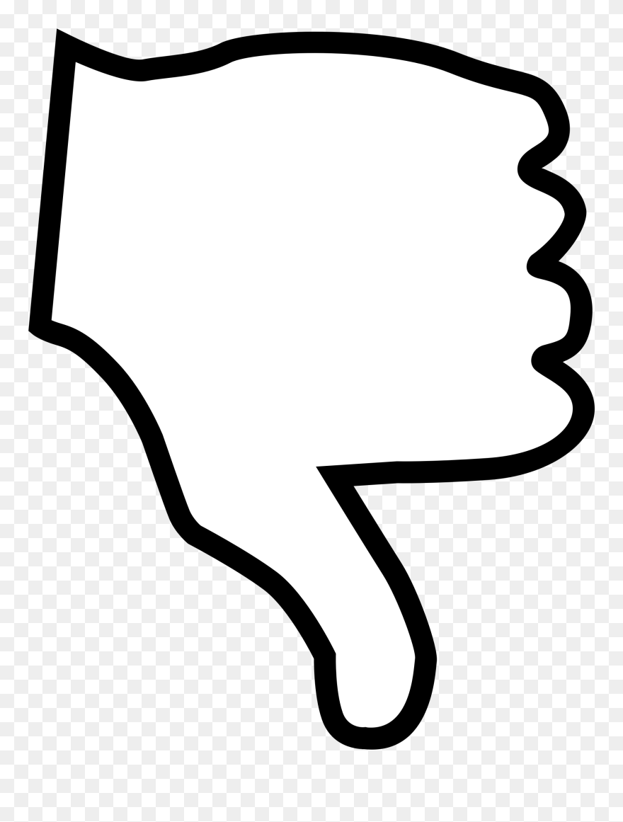 Thumb Signal Finger Clip Art - Thumbs Down Drawing Easy - Png Download
