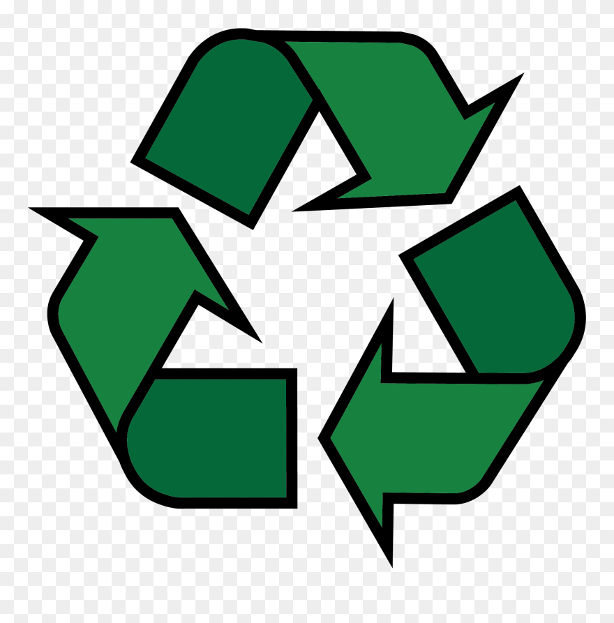Garbage Clipart Biodegradable - Reuse Reduce Recycle Sign - Png Download