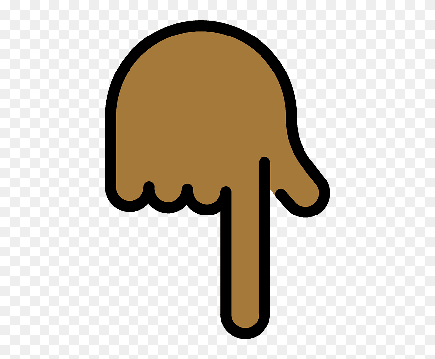 Backhand Index Pointing Down Emoji Clipart - Png Download