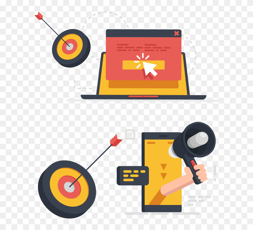 Site Ve Mobil Uygulama Hedefleme Clipart
