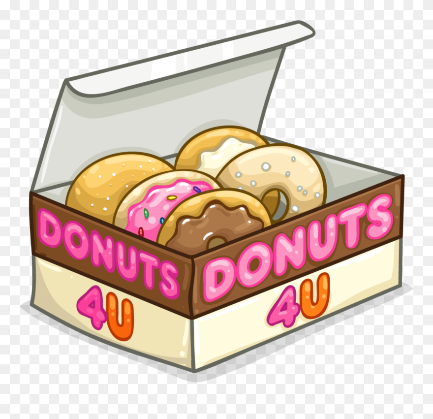 Transparent Box Of Donuts Clipart - Png Download