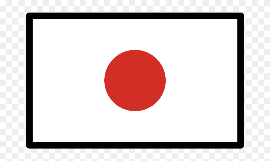 Japan Flag Emoji Clipart - Circle - Png Download