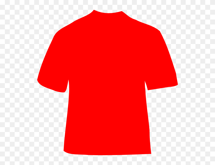 Red T-shirt Clip Art At Clker - Blank Black T Shirt - Png Download