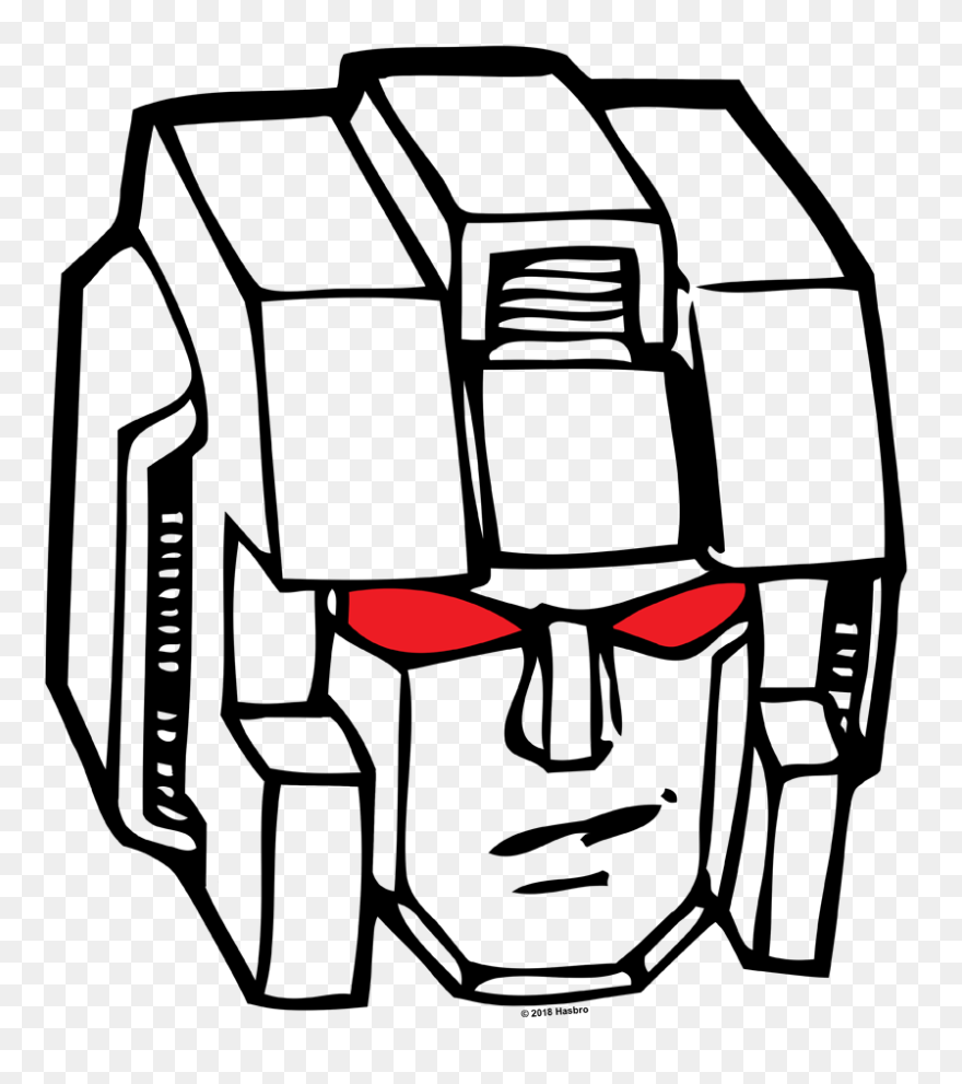Starscream Head Line Art Clipart