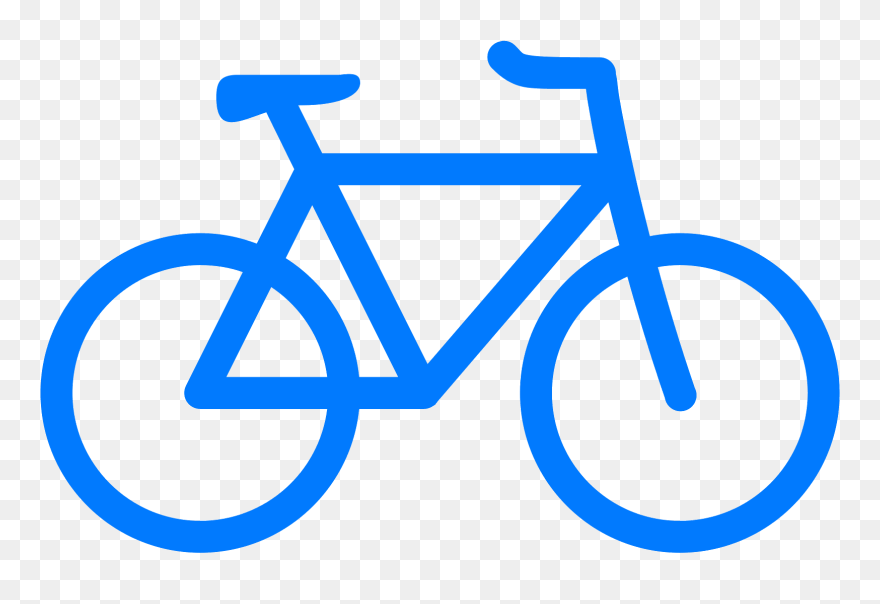 Cyclist Silhouette Png - Transparent Background Bicycle Icon Clipart