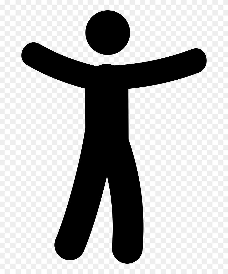 Silueta De Hombre Con Brazos Abiertos Clipart