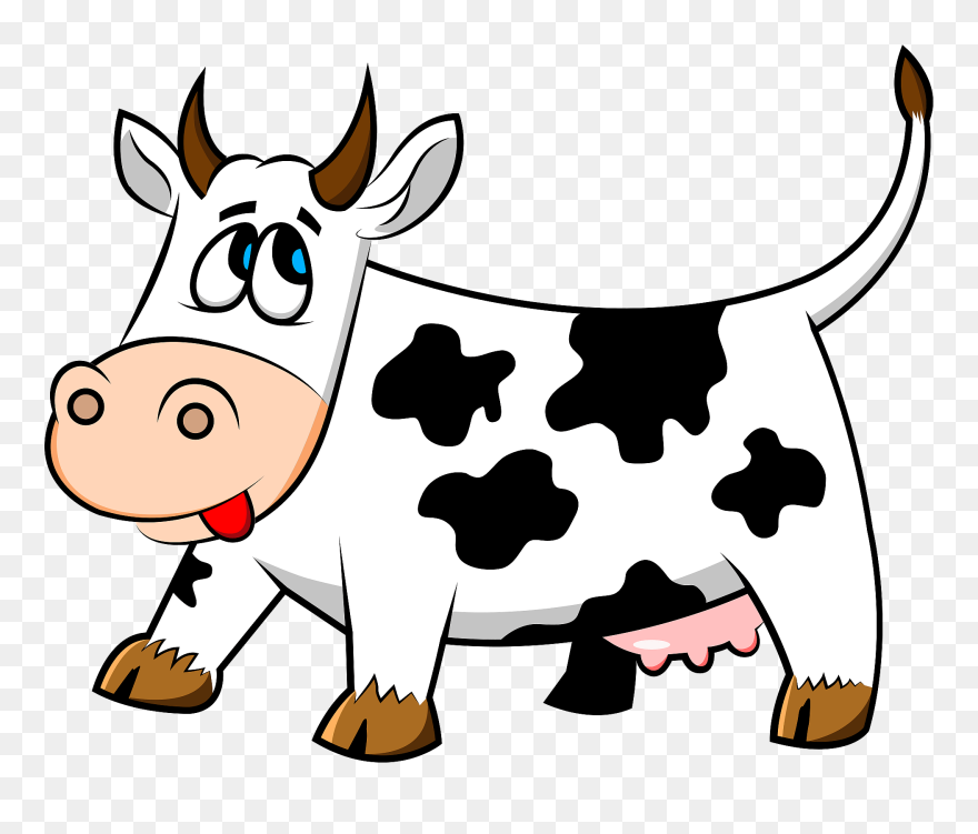 Cute Cow Clipart - Cartoon Cow Transparent Background - Png Download