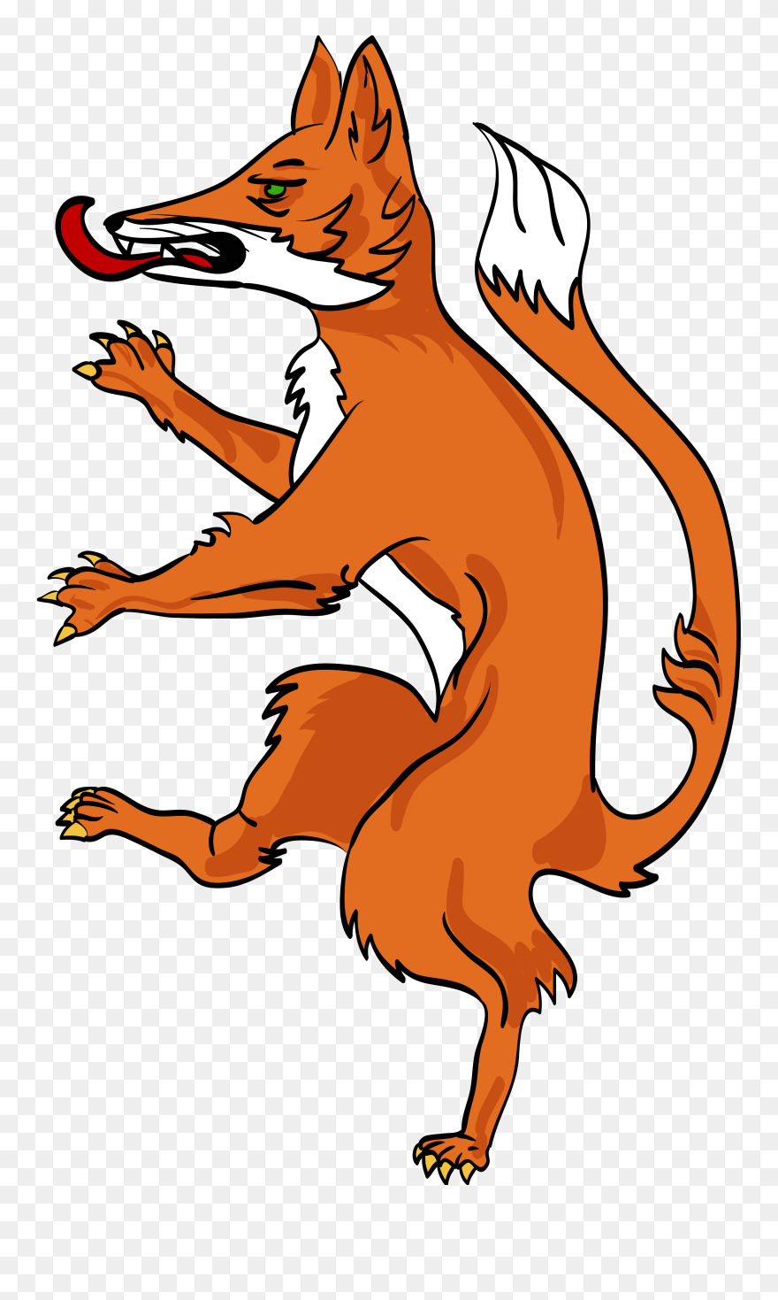 Fox Clipart Medieval - Coat Of Arms Symbols Fox - Png Download