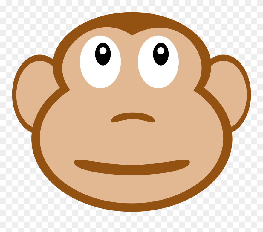 Curious George Baby Monkeys Clip Art - Monkey Face Clipart - Png Download