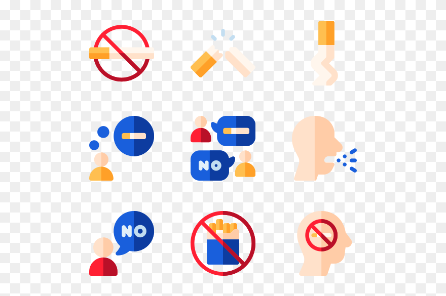 Quit Smoking Icons Clipart