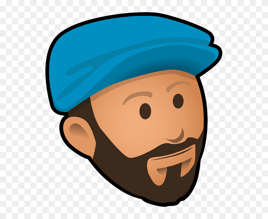 Man Cap Clipart - Man Face Clipart Beard - Png Download