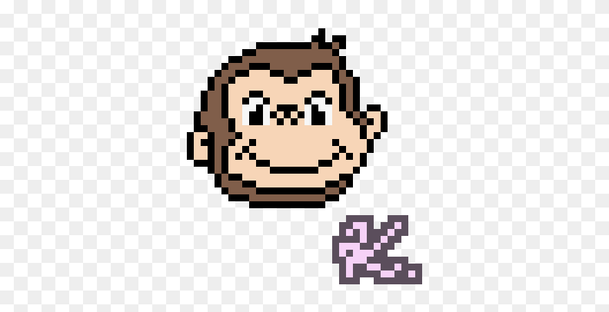 Curious George Pixel Art Clipart