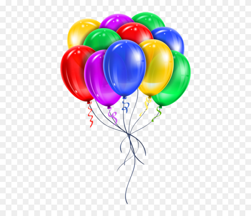 Free Png Download Transparent Multi Color Balloons - Balloons Clipart Png