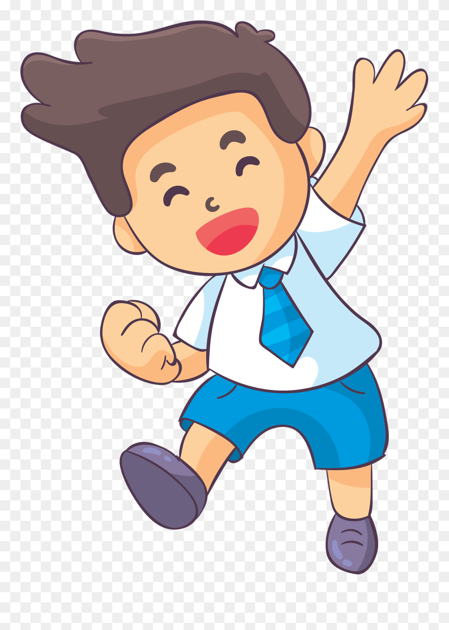 Laughing Schoolboy Clipart - School Boy Clipart - Png Download
