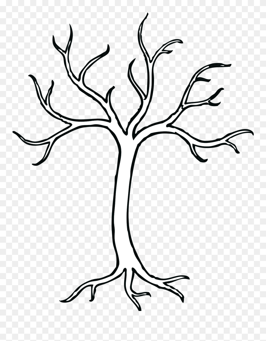 Winter Tree Easy Drawing Clipart