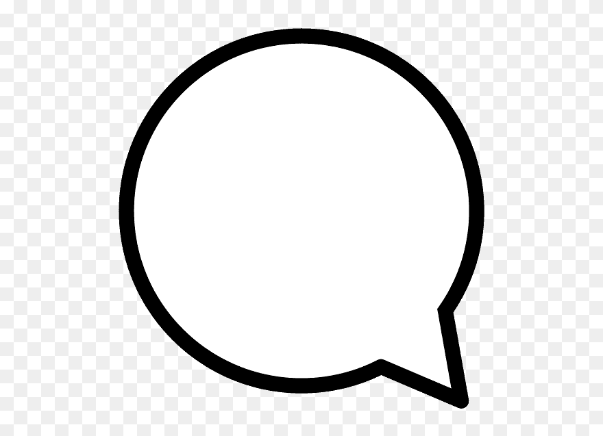 Left Speech Bubble Emoji Clipart - Circle - Png Download