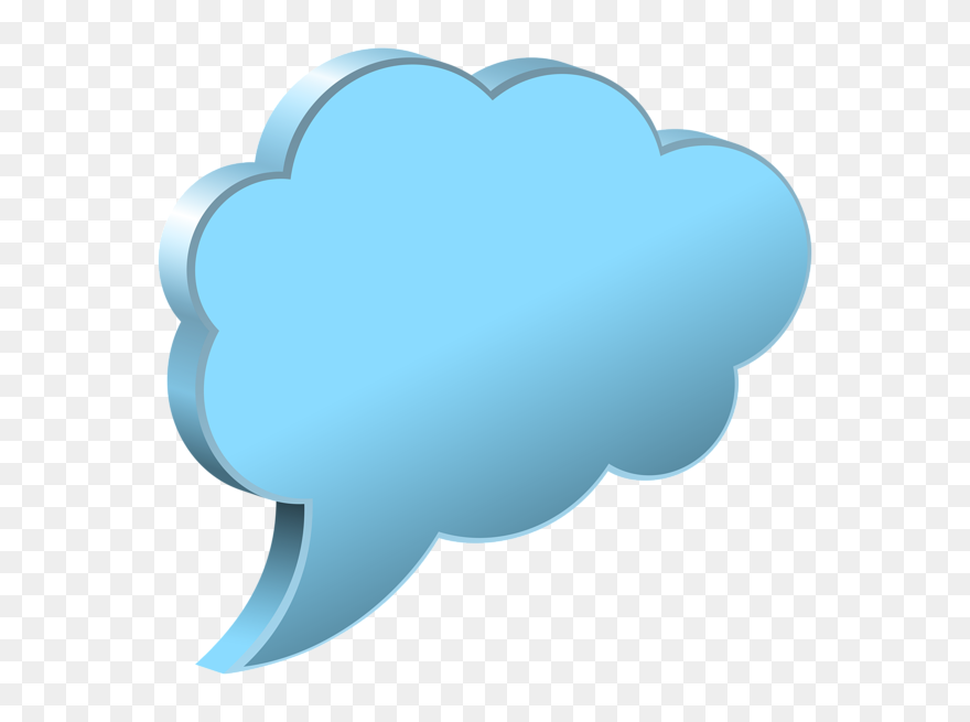 Clouds Clipart Speech Bubble - Bubble Cloud Transparent Png