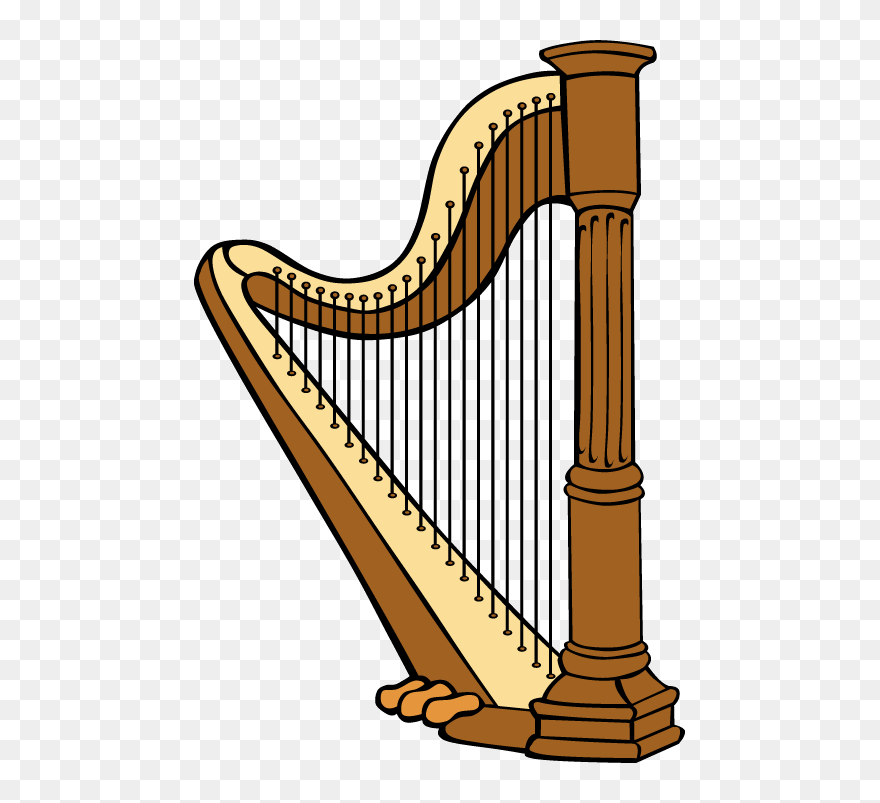 Harp Clip Art , Png Download - Arpa Strumento Musicale Disegno Transparent Png