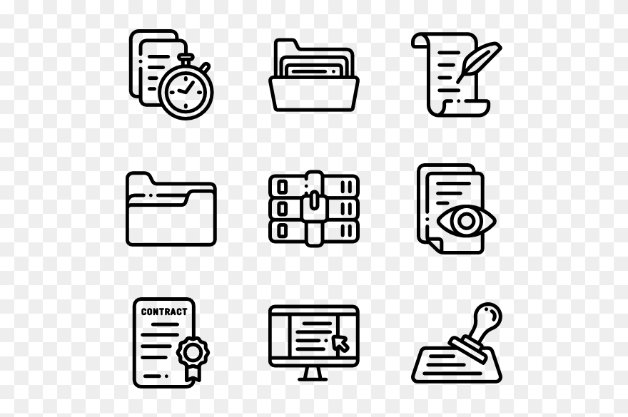 School Icons Vector Png Clipart
