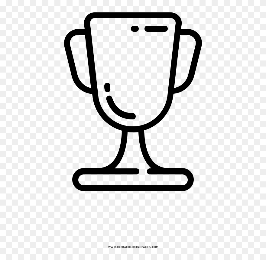 Trophy Cup Coloring Page - Icon Clipart