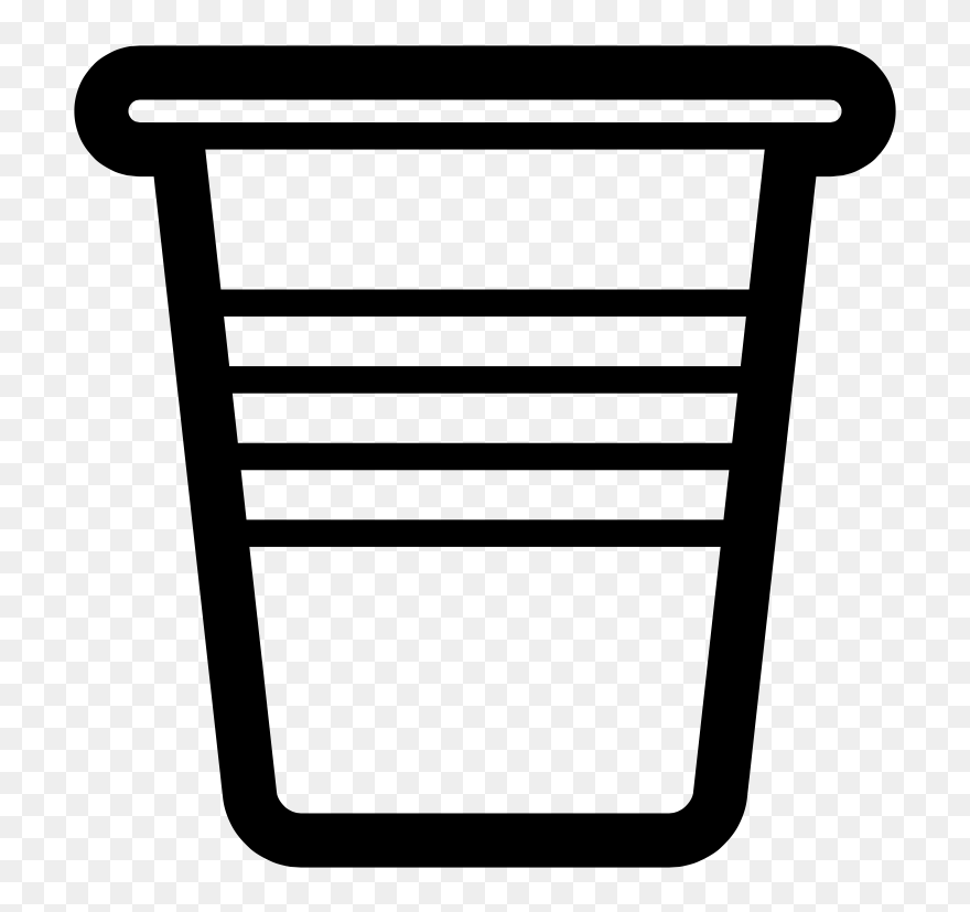 Red Solo Cup - Line Art Clipart