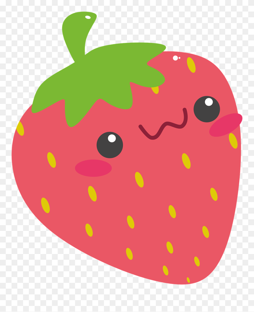 Kawaii Strawberry Clipart Png Download (5613629) PinClipart