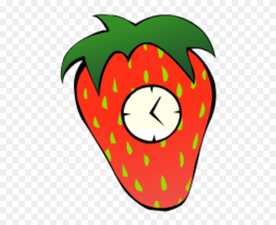 Castle Crashers Green Leaf Clip Art Fruit - Strawberry Clock - Png Download