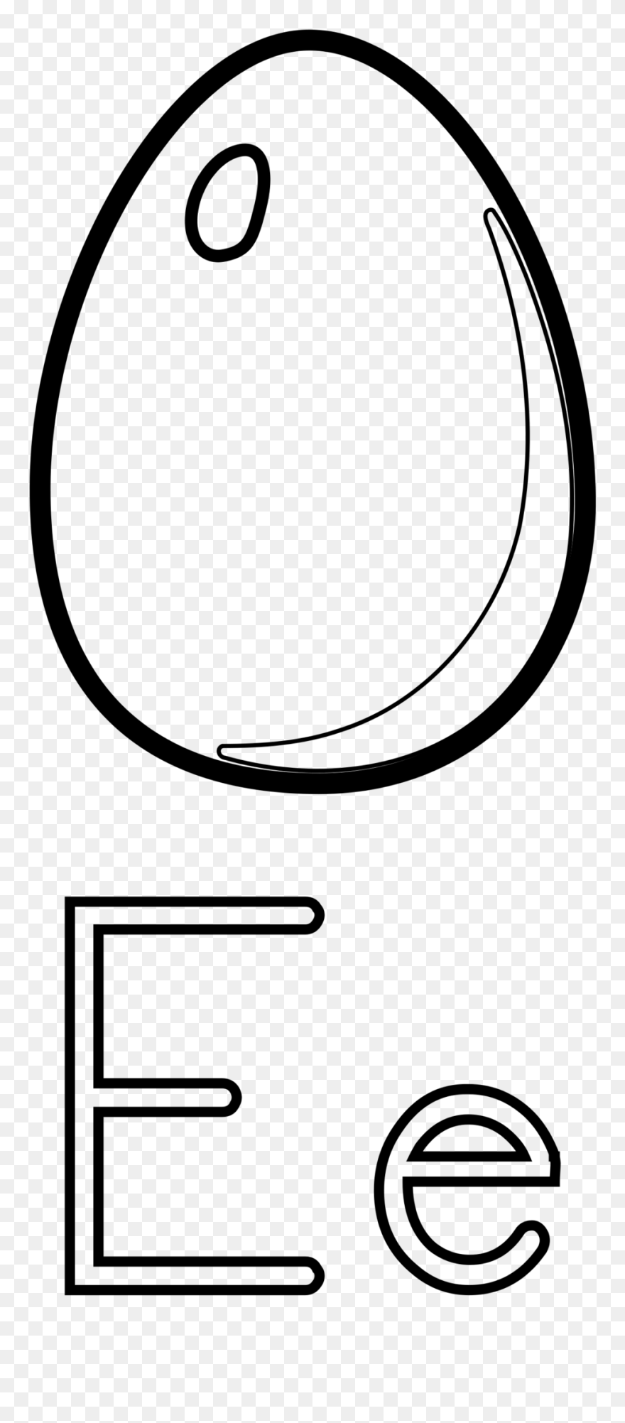 Egg Clipart Draw - Big And Small Letter E - Png Download