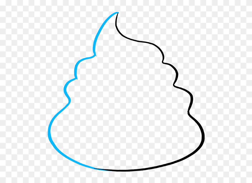 Transparent Poop Emoji Clipart - Line Art - Png Download