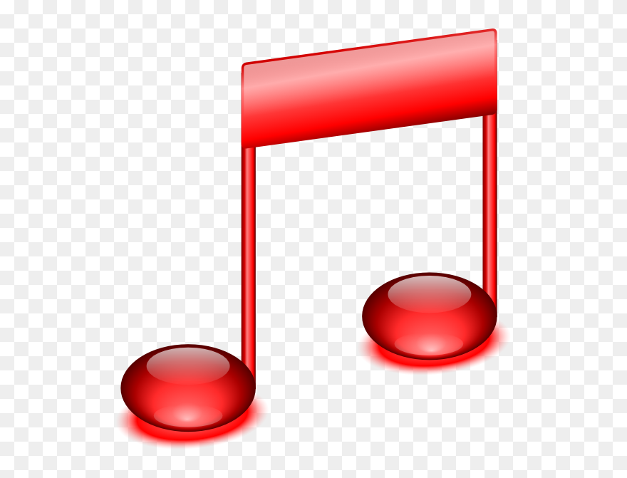 Music Note Icon Svg - Red Music Note Clip Art - Png Download