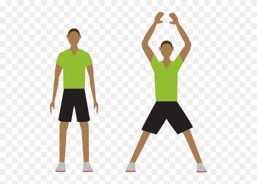 Exercising Clipart Jumping Jacks, Exercising Jumping - Exercise Jumping Jacks Clipart - Png Download
