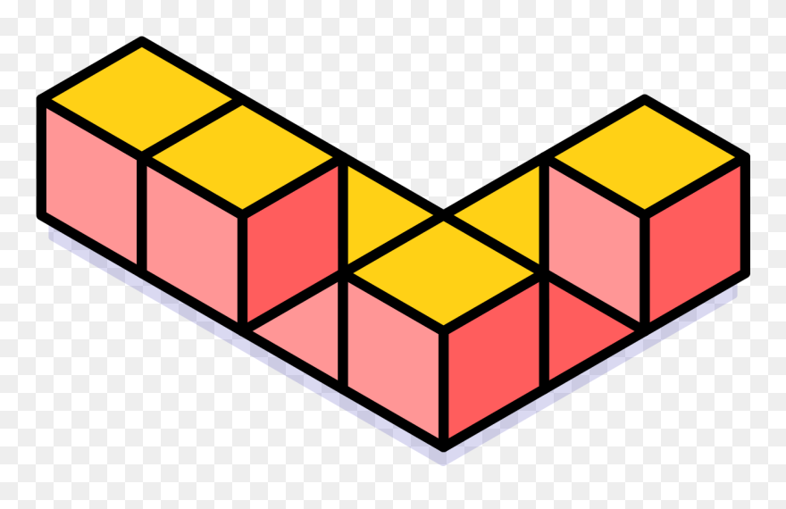 Outline 3d Rubik's Cube Drawing Clipart