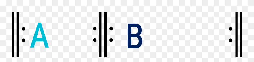 Diagram Of Simple Binary Form Where 2nd Reprise Contrasts Clipart