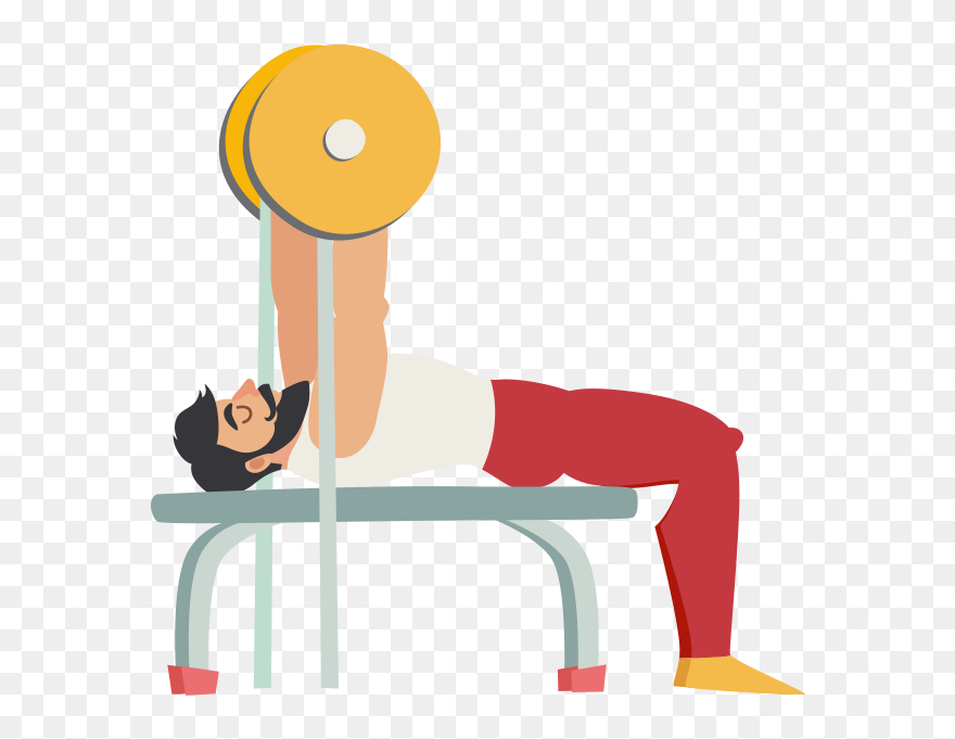 Bench Press Cartoon Png Clipart