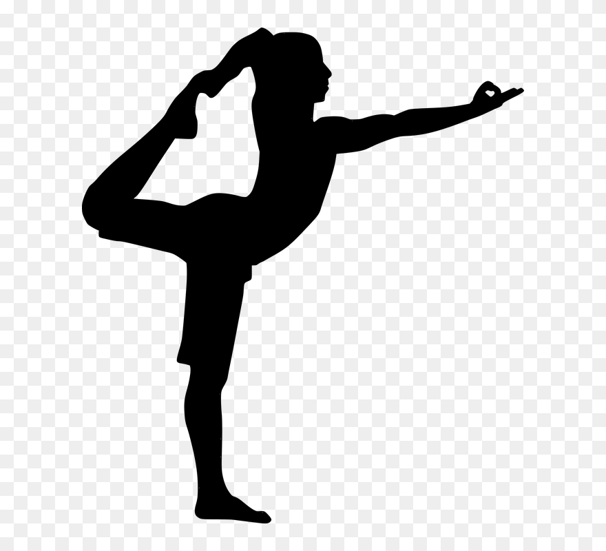 Yoga Fitness Sporty Silhouette Man Working Out - Someone Working Out Silhouette Clipart