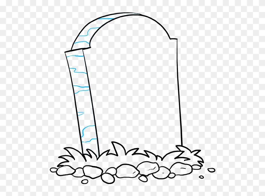 How To Draw Tombstone - Tombstone Drawing Clipart