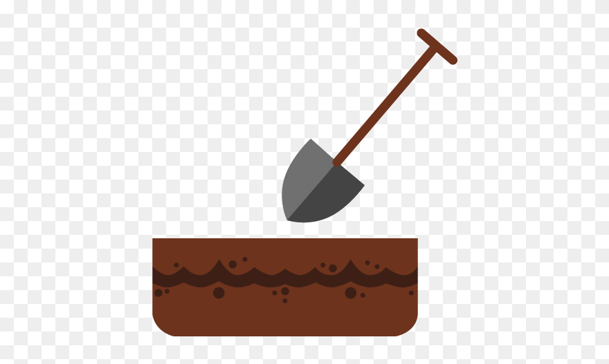 Shovel Soil Growing Medium - Graphic Design Clipart